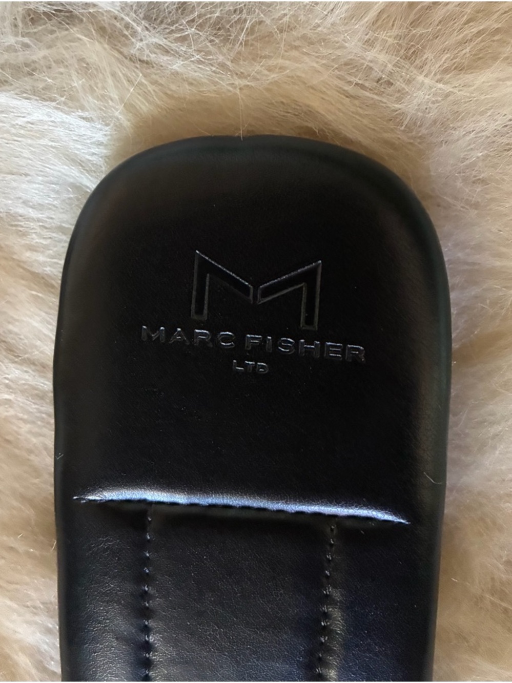 Marc Fisher Leather Braided Knot Slide Sandals - Picture 2 of 4